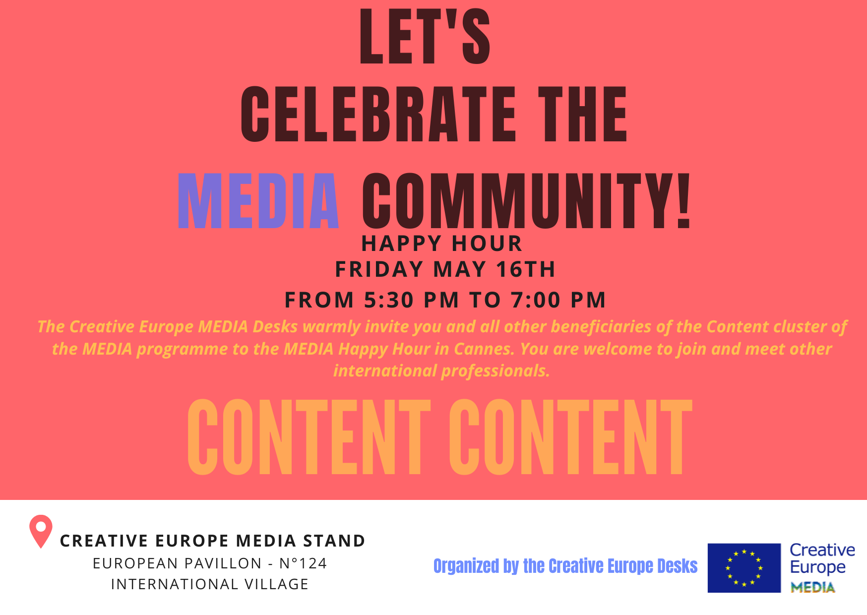 Happy Hour Content. Illustrasjon.