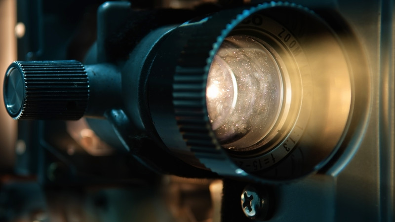 Foto. Lys fra en fremviser.