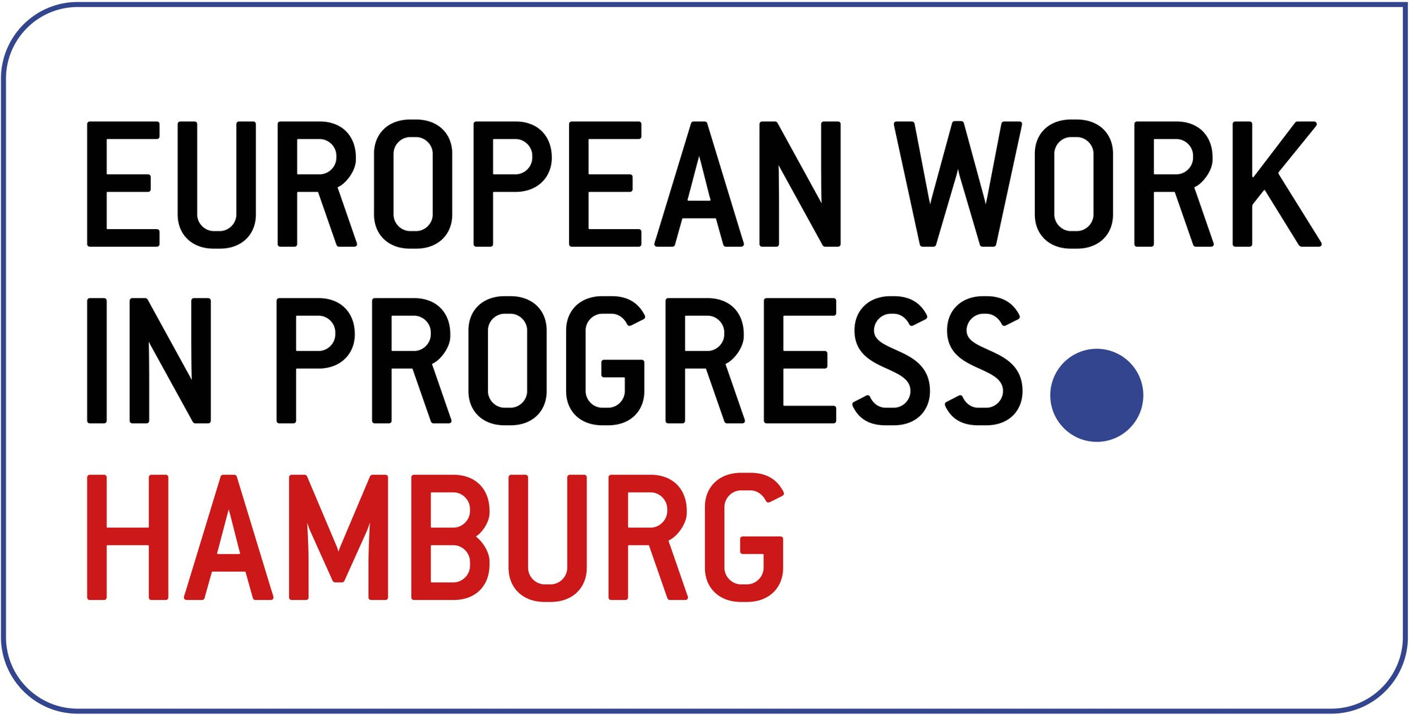 Illustrasjon. European Work in Progress Hamburg logo.