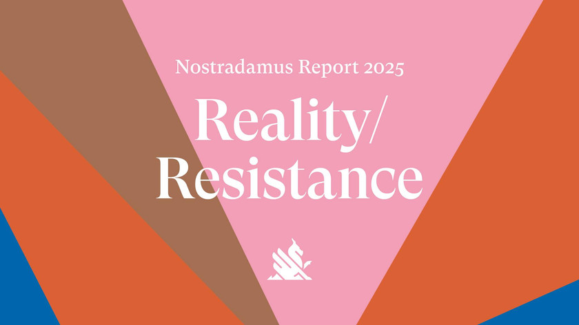 Illustrasjon. Nostradamus Report 2025. Reality/Resistance.